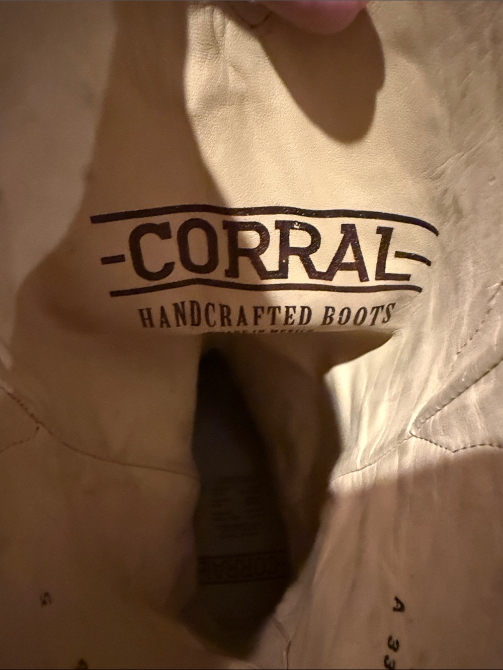 Corral Ivory Western Cowboy Boots with Embellished Upper - Picture 9 of 16